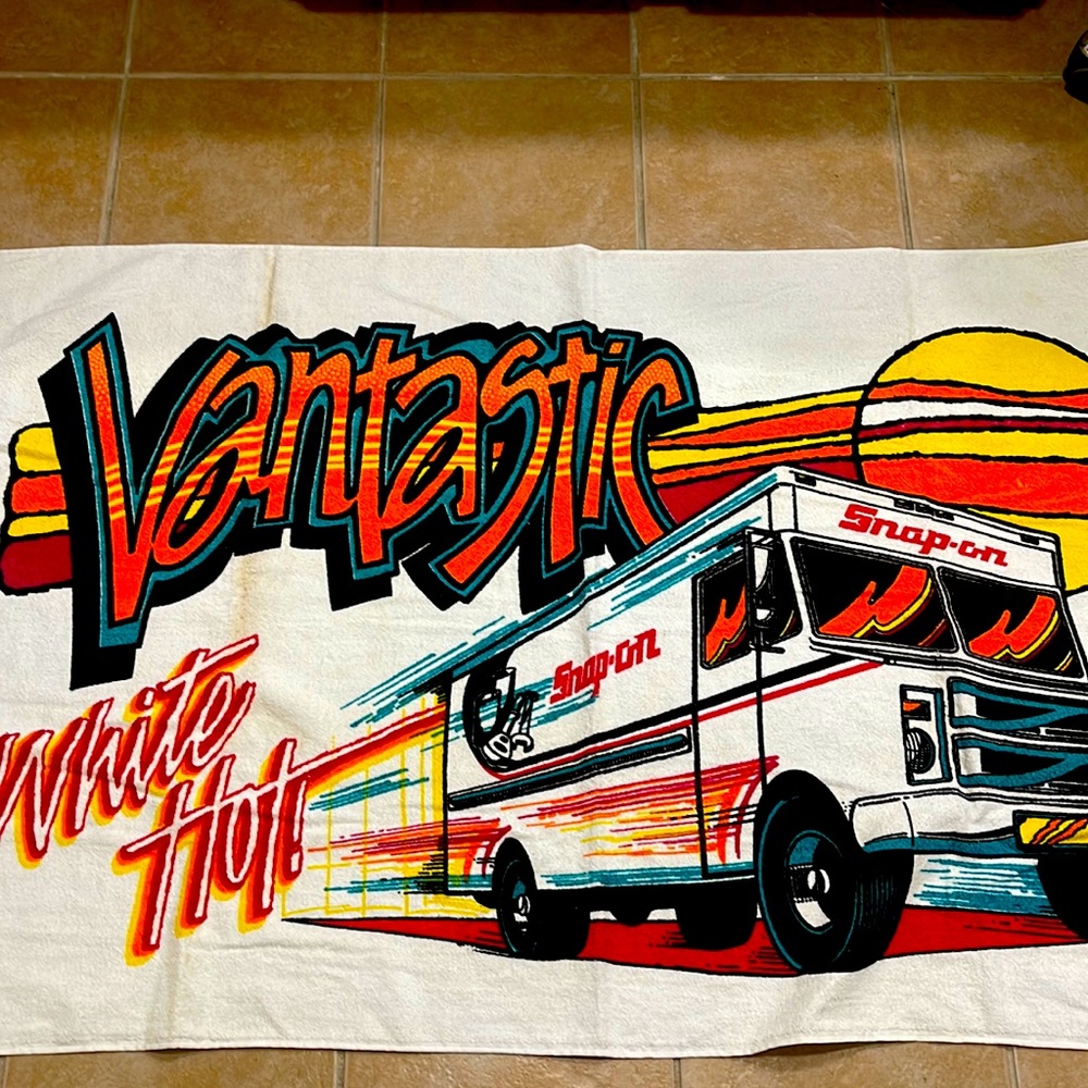 Vintage Snap On beach towel